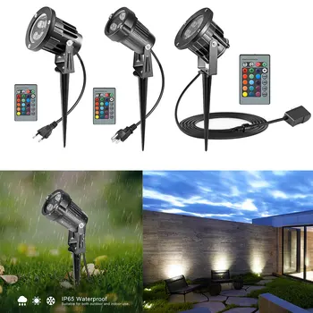 

Waterproof Garden Lawn Lamp RGB Energy-saving Floodlight Outdoor Landscape LED Light with Remote Control Garden Decoration
