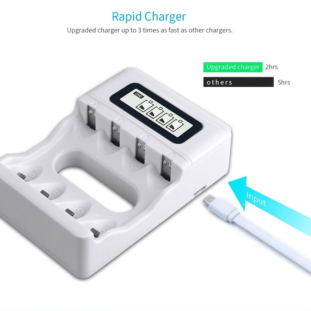PALO оптовая цена 4 слота ЖК дисплей легкое зарядное устройство с USB входом для