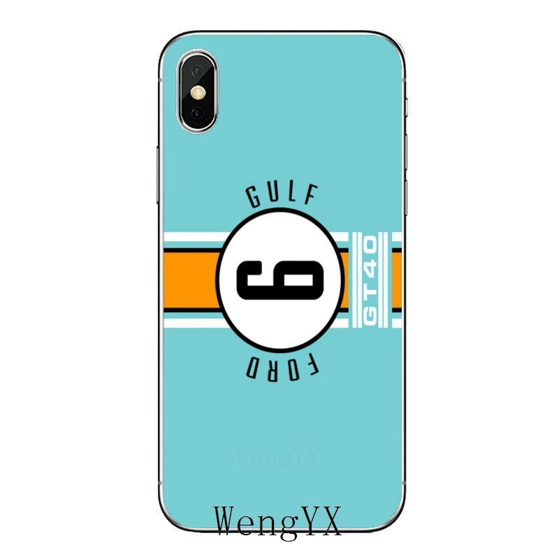 Vintage Gulf Racing car Accessories Phone Case For Huawei P30 P20 Pro P10 P9 P8 Lite Y5 Y6 Y7 Y9 P Smart Plus 2018 2019 