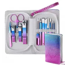 Маникюрный педикюрный набор, кусачки для ногтей, 13 шт., цветной маникюрный набор, инструменты для маникюра, кусачки для ногтей, идеальный подарок для женщин и мужчин, AML01-13
