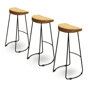 

Nordic Solid Wooden Bar stool Counter Chair Modern North Type Concise Bar Stool Bar Chair Originality High Footstool