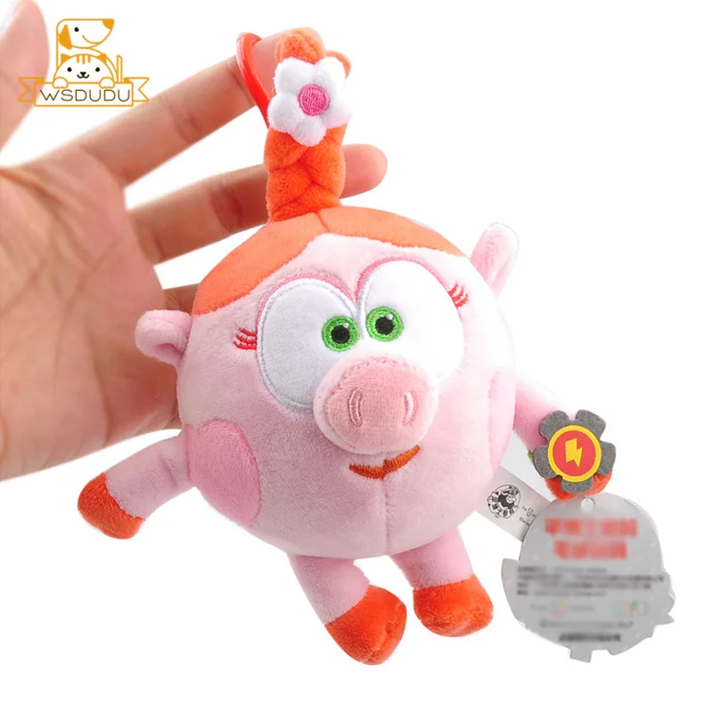 Милый мультфильм Krosh Rosa Dokko Losyash Otto Gogoriki Kikoriki Мягкая Подвеска для ключей мягкие игрушки, животные куклы-кролики подарки - Цвет: Rosa