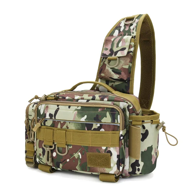 Multifunctional Fishing Tackle Bags Single Shoulder Crossbody Bag Waist Pack Fish Lures Gear Utility Storage Fishing Bag  X232G Italy camo