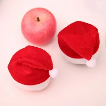 

Christmas Apple Caps Mini Wine Bottle Santa Claus Hat Party Dinner Table Decoration Christmas Decoration