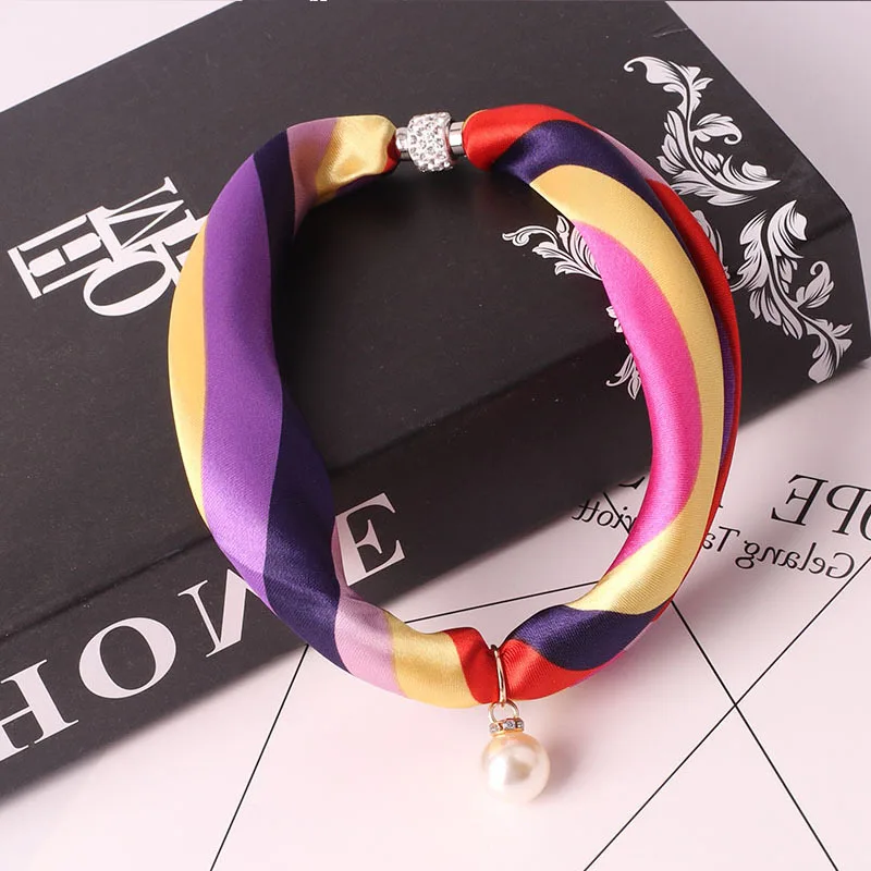 7 RUNMEIFA Jewelry Statement Necklace Pendant Scarf Women Bohemia Neckerchief Foulard Femme Accessories Hijab Stores - Цвет: 7