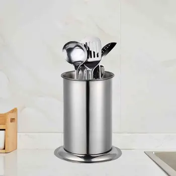 

2pcs/set Forks Spoons Dishwasher Safe Multifunction Storage Organizer Cookware Stainless Steel Cooking Utensil Holder Tableware