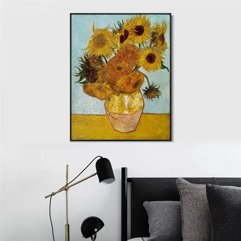 

Oil Canvas Painting Art Print Poster Picture Sunflower By Van Gogh Prints Paintings Abstract Poster Picture Wall Decoration