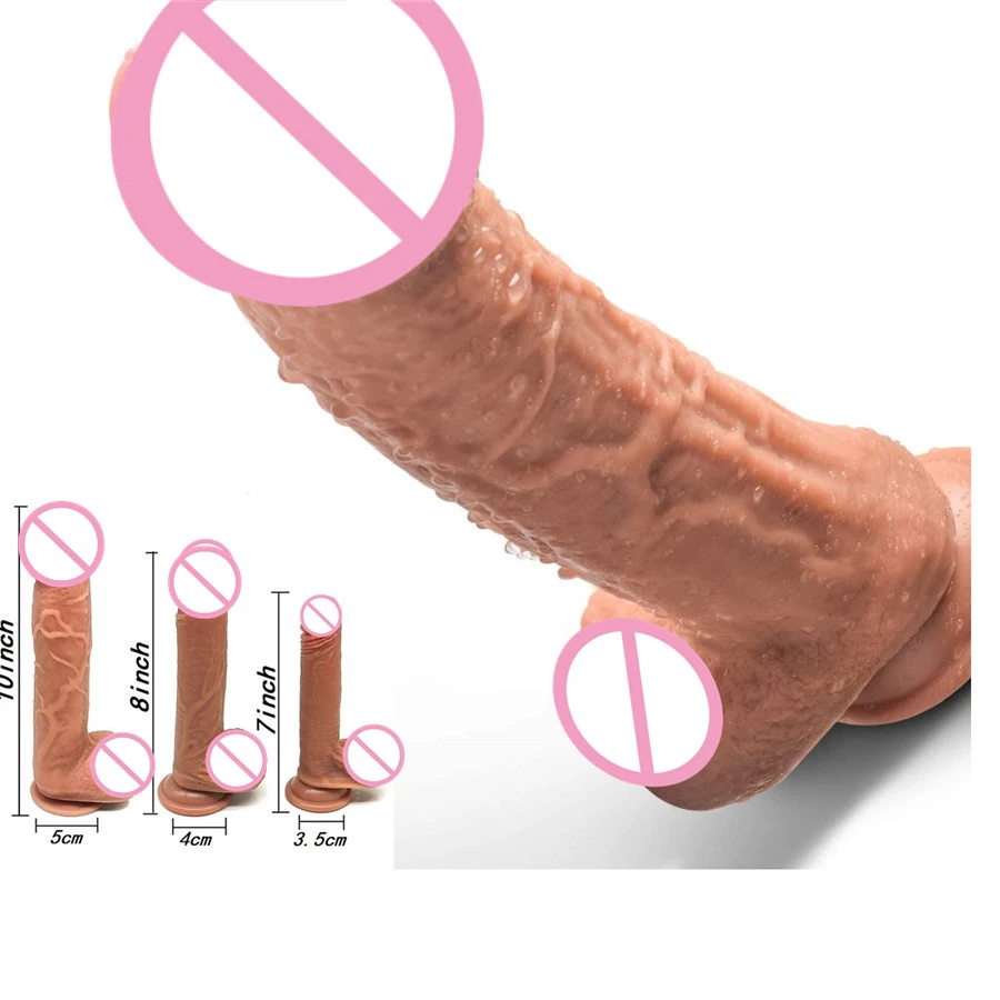 7/8/9 inch Real Skin Feel Silicone Soft Dildo Suction Cup Realistic Penis Big Dick Sex Toys For Woman Strapon Dildos For WomenDildos