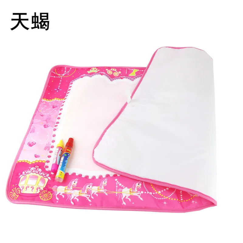 

Children Painting Canvas Water Environmentally Friendly Paint Doing Homework Blanket Graffiti Castle-74*49