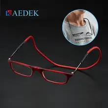 Новинка, унисекс, регулируемые Висячие очки для шеи, складные, магнитные, передние, для чтения, стекло es, для женщин, мужчин, компьютер, пресбиопическое стекло, диоптрия