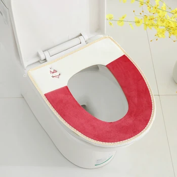 

Universal Warm Soft Toilet Seat Cover Waterproof Set Cushion Washable Cartoon Bathroom Mat Seat Closestool Cover WC Lid Pad