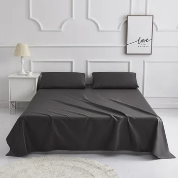 

Dark Gray color 230TC Bed linen cotton sheet set bedding set bed set boho bed sheets bed cover sets 1 pcs
