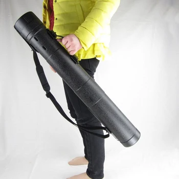

1pc Large Plastic Poster Storage Tube Stretch Scroll Holder Carrying Case with Carrying Strap