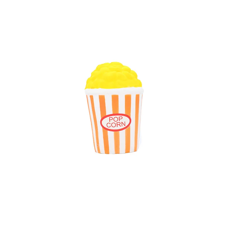 Милый 12 см Jumbo Squeeze попкорн мягкий медленно поднимающийся хлеб воздушная Кукуруза ремни DIY Декор Детская игрушка подарок игрушки для снятия стресса - Цвет: Оранжевый