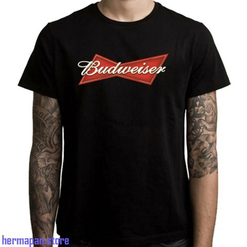 Budweiser Bass Fishing Logo Mens Black 