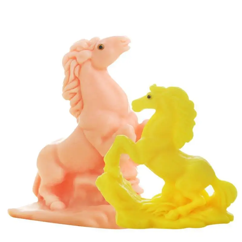 Jumping Horse Candle Silicone Candle Mold Carving Art Aromatherapy Plaster Home Decoration Mold Wedding Gift Handmade
