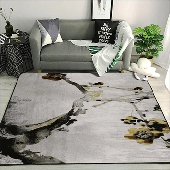 

AOVOLL Fashion Design Carpet Bedroom Rugs For Living Room Chinese Classical Elegant Ink Kitchen Mats For Floor Modern Area Rugs