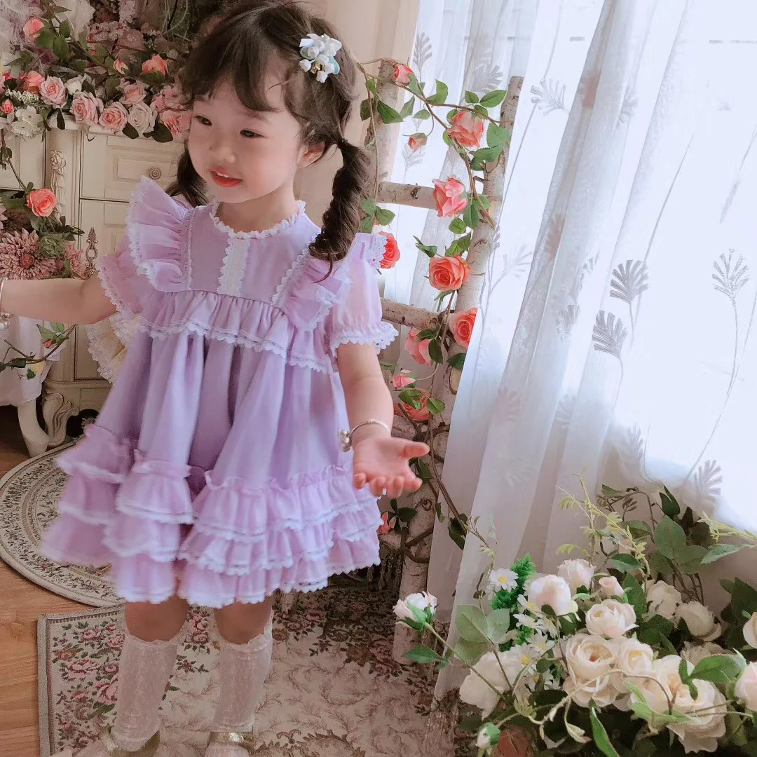 2PCS Baby Mädchen Sommer Vintage Puppe Spanisch Ballkleid Lolita Prinzessin Spitze Kleid Set für Ostern Eid Geburtstag Casul 2PCS Baby Mädchen Sommer Vintage Puppe Spanisch Ballkleid Lolita Prinzessin Spitze Kleid Set für Ostern Eid Geburtstag Casul