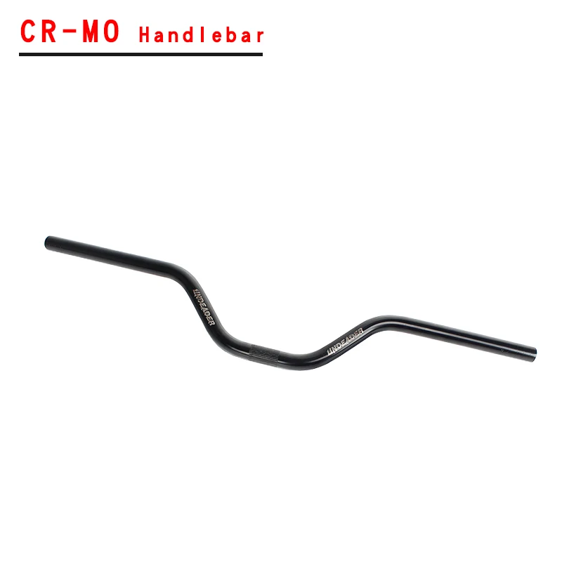 Chrome Molybdenum Steel Bicycle Handlebar, BMX Streetcar, Bike Parts, Black and Silver, 22.2*720mm