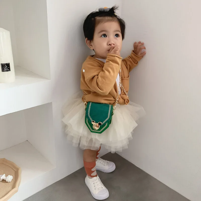 

Children Small Bag Mini Little Girl New Style Korean-style Dull Polish Chain Square Sling Bag Versitile Fashion Crossbody Bag