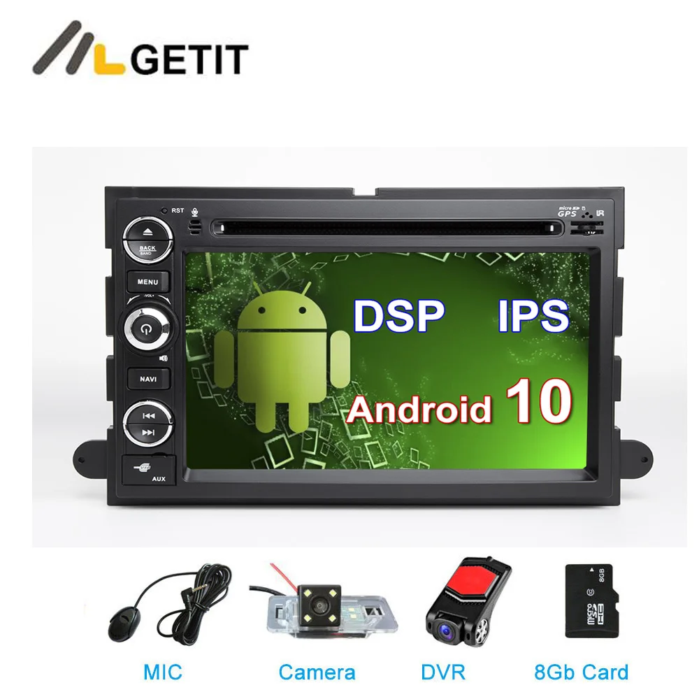 DSP IPS Android 10 автомобильный dvd плеер для Ford 500/F150/Explorer/Edge/Expedition/Mustang/fusion/Freestyle Wifi BT