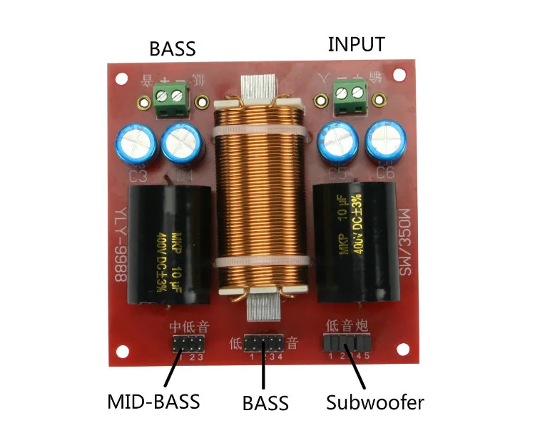Ghxamp 1pc Subwoofer Crossover Audio Board Midbass Bass 13 Crossover