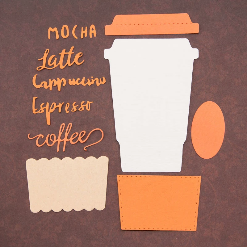 

Coffee Cup Metal Cutting Dies Stencil DIY Scrapbooking Album Stamp Paper Card Embossing Crafts Decor Mould Christmas Decorations