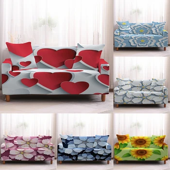 

Paper-Cut 1/2/3/4 Seat Stretch Sofa Cover Nonslip Slipcovers Suitable Living Room Sofa Cover Protective Cover Furniture Set