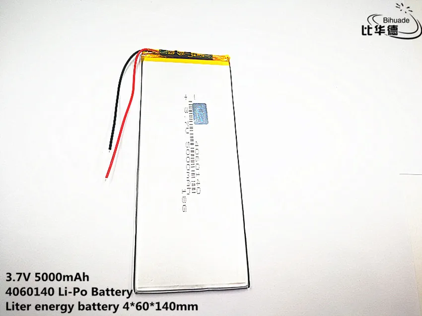 Литровая энергетическая батарея 3,7 V, 5000mAH 4060140 полимерная литий-ионная/литий-ионная батарея для планшетных ПК 7 дюймов 8 дюймов 9 дюймов, mp3, mp4