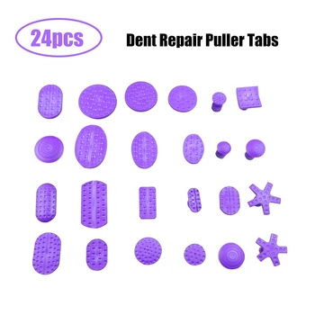 

24Pcs Purple Puller Tabs Car Dent Repair Tool Paintless Dent Remove for Car Auto Body Hail Damage Auto dent puller