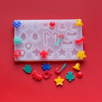 

Resin Crystal Epoxy Mold Snowflake Cane Letter Socks Tags Casting Silicone Mould R3MC