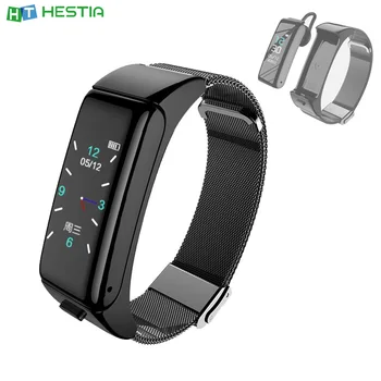 

B6 2 in 1 Smart Band Bluetooth Wireless Headphones Health Sleep Monitoring Step Counting Calling Sports Fitness Bracelet Adults
