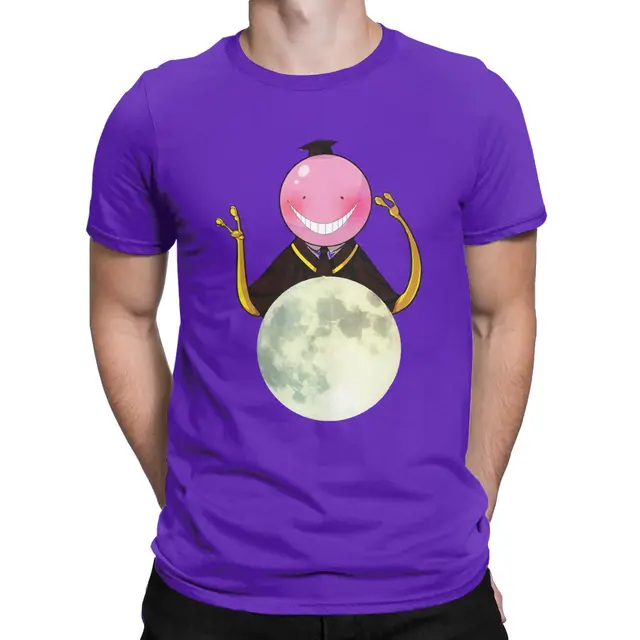 Men S T Shirts Koro Sensei And Moon Funny 100 Cotton Tee Short Sleeve Assassination Classroom T Shirts Round Neck Anime 6xl T Shirts Aliexpress