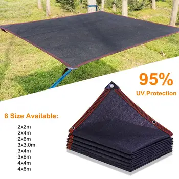 

Sun Shade Sail Black Polyethylene Sunshade Net Sun Shelter Outdoor Garden Sunblock Shade Cloth Patio Cover Anti-UV Car Cover