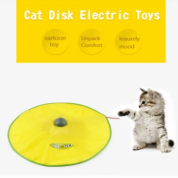 

Electric Cat Toy Turntable Intellectual Interactive Cat Toys Plastic Pet Cat Amusement Plate Toys Game Spinning Toys for cats 5