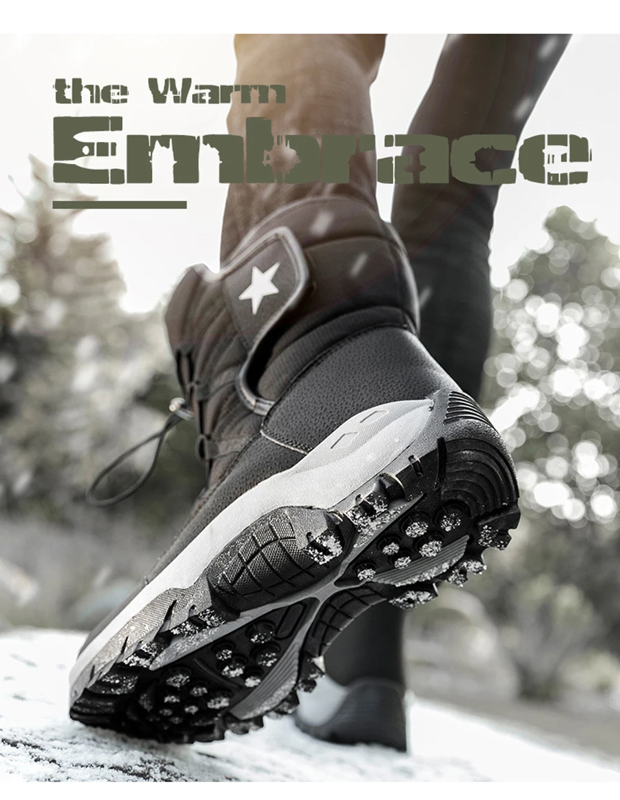 água botas de inverno com pele sapatos