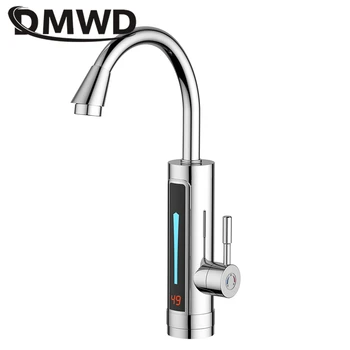 

DMWD Electric instant heating faucet heater hot cold dual-use Tankless water heater with LED display quickly heating tap kitchen
