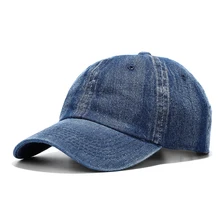 Difanni, повседневная хлопковая бейсболка с эффектом потертости, регулируемая Джинсовая Шляпа с эффектом потертости, одноцветная бейсболка с плоским верхом, бейсболка в стиле хип-хоп для мужчин и женщин