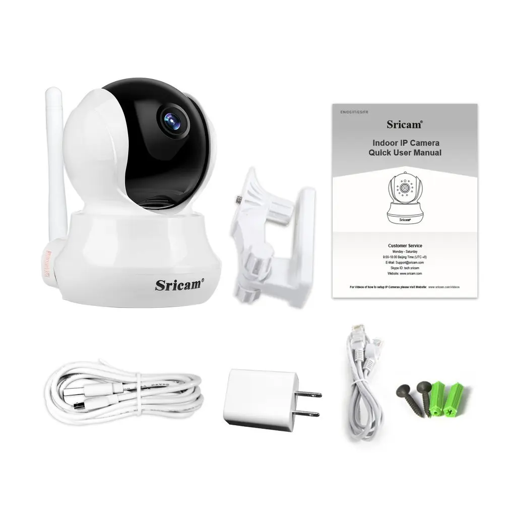 

Home Surveillance CCTV Baby Monitor HD 1080P WiFi IP Security Indoor Camera IR-CUT Suvillance Wireless Camera Sricam SP020