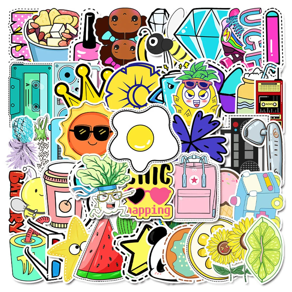 10/30/50PCS VSCO Wind Cartoon Waterproof Sticker Luggage Motorcycle Bicycle Car Phone Decoration Wholesale | Игрушки и хобби