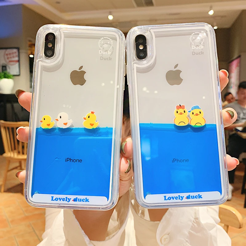 Чехол с объемным рисунком плавающей утки для samsung S8 S8p S9 S10 plus S10e Galaxy s7eg чехлы
