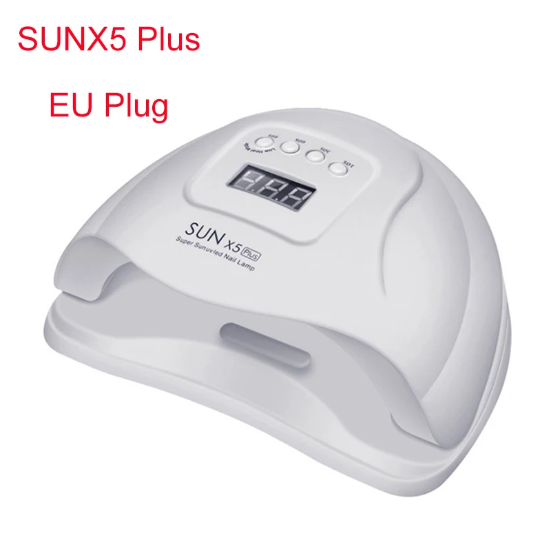 SUNX5 MAX лампа для ногтей с 45 светодиодный s 90 Вт УФ светодиодный светильник для всех гелей лак для ногтей лампа для маникюра Сушилка для ногтей сушки смарт-ЖК-дисплей - Цвет: SUNX5 Plus (EU Plug)
