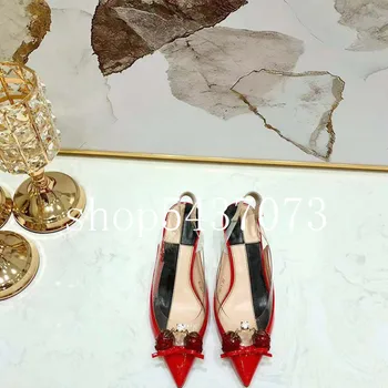 

women brand design high heels genuine leather design fashion luxury Strawberry rhinestone design women high heels women's shoes