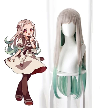 

Anime Comic Jibaku Shounen Hanako kun Cosplay Wigs Nene Yashiro Cosplay Wig Heat Resistant Synthetic Wig Gray Straight Hairs
