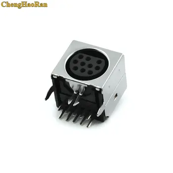 

ChengHaoRan 2-5pcs MD Housing Female DIN 10 Mini Pin S-video Adapter Socket Mini DIN Port Connector