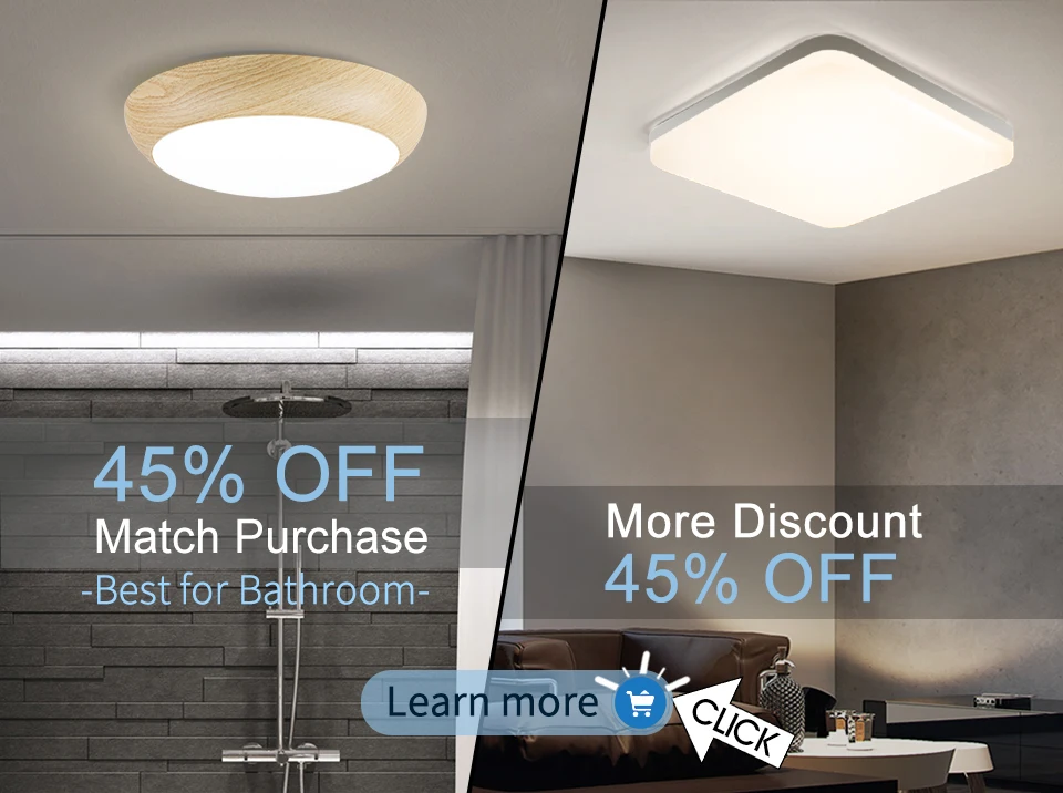 LED ceiling lights for room 18W 24W 36W 48W Cold Warm White Natural light LED fixtures ceiling lamps for living room lighting