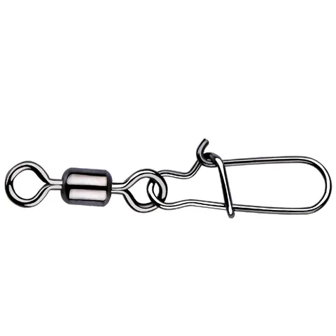 Rolling Swivel Fishing Connector Pin Bearing Interlock Snap6# 8# 10# 12# Fishhooks Lures Carp Fishing Accessories