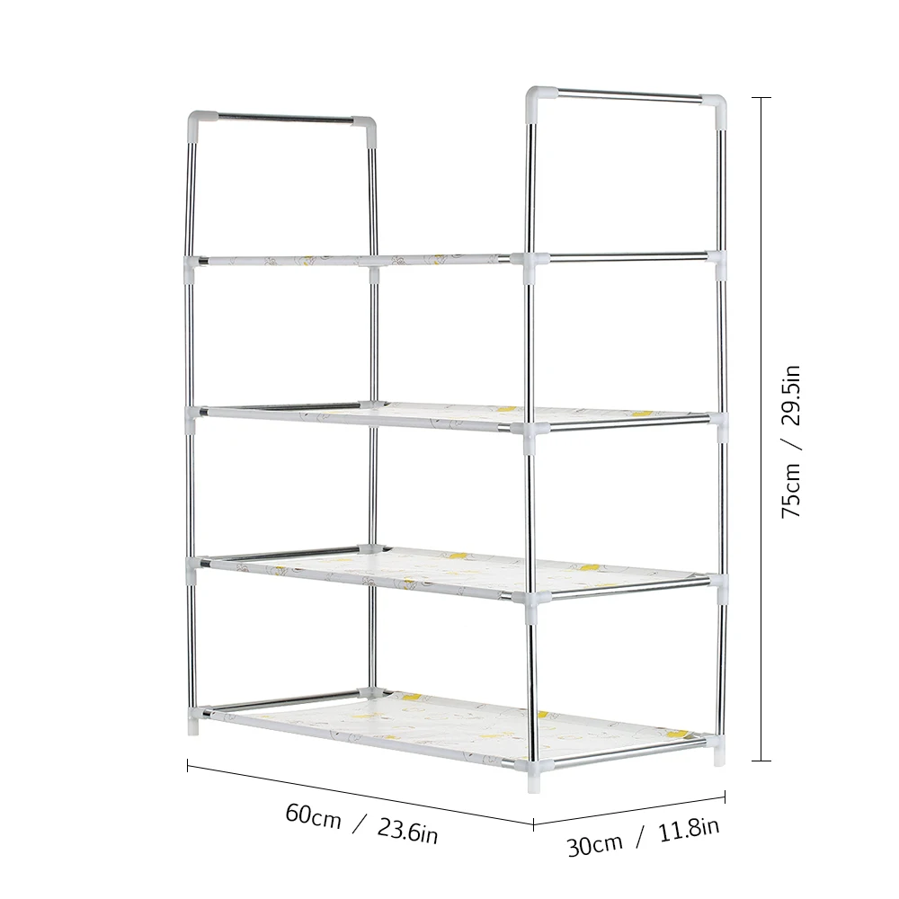 Multicolor 4-Tier 4/5/6 Слои s стойка для обуви Организатор полка мульти Слои держатель для хранения обуви, обувные коробки стекируемые Полки Полка для обуви стенд - Цвет: Multicolor 4-Tier