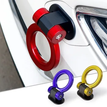 

Multi-colored Car Trailer Hooks Sticker Decoration Car Rear Front Affix Trailer Racing Ring Vehicle Towing Hook With Wrenches