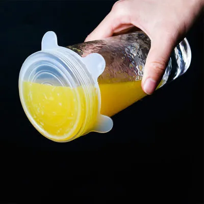 6 шт./компл. Универсальный силиконовые крышки стрейч всасывающая бутылка крышка Пособия по кулинарии кастрюля силиконовый чехол Пан крышкой разлива фиксаторы уход за кожей лица маска чаша крышка